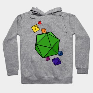 Gay Pride Colors Dice Hoodie